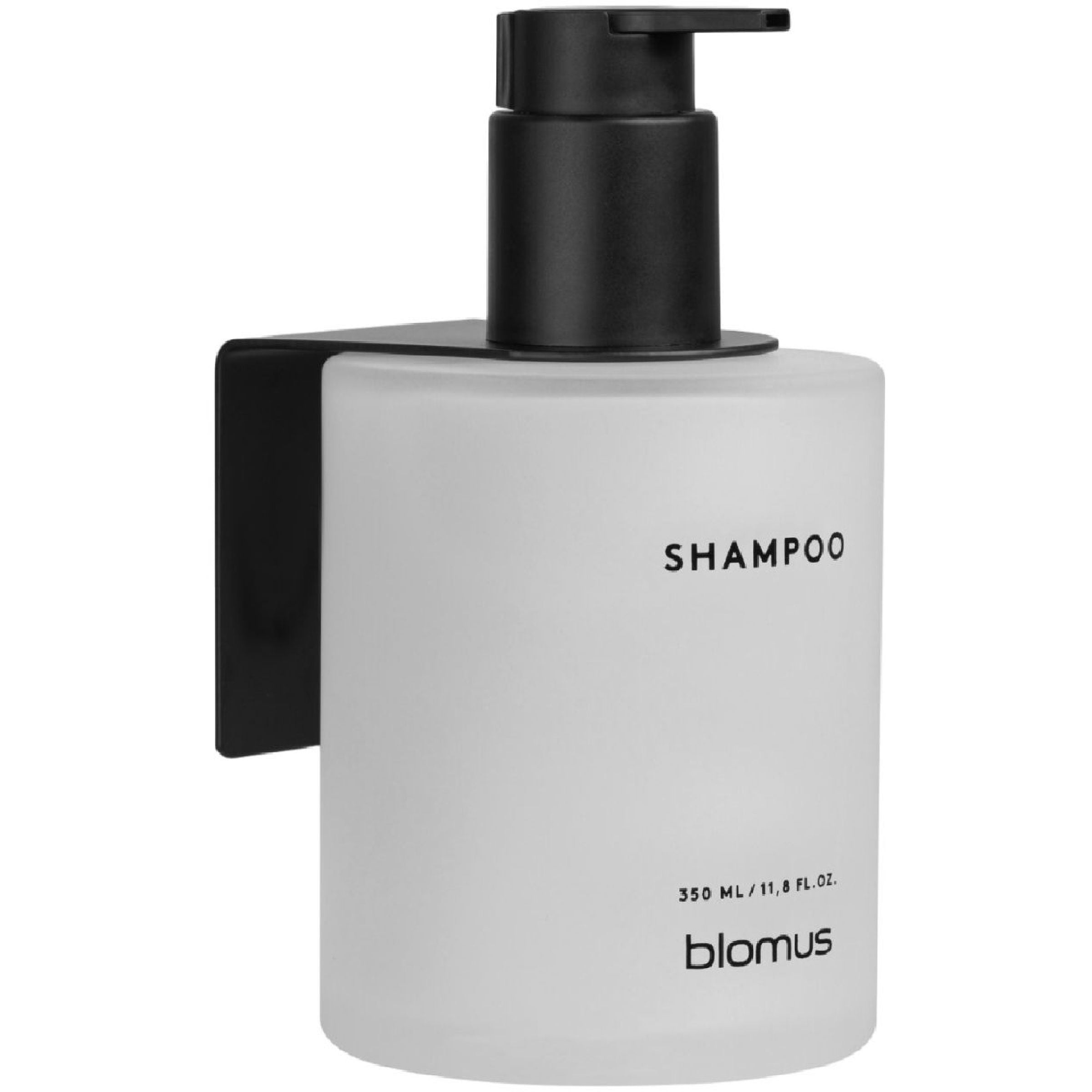 blomus KIREI Glasflasche Shampoo mit Wandhalterung zum Kleben