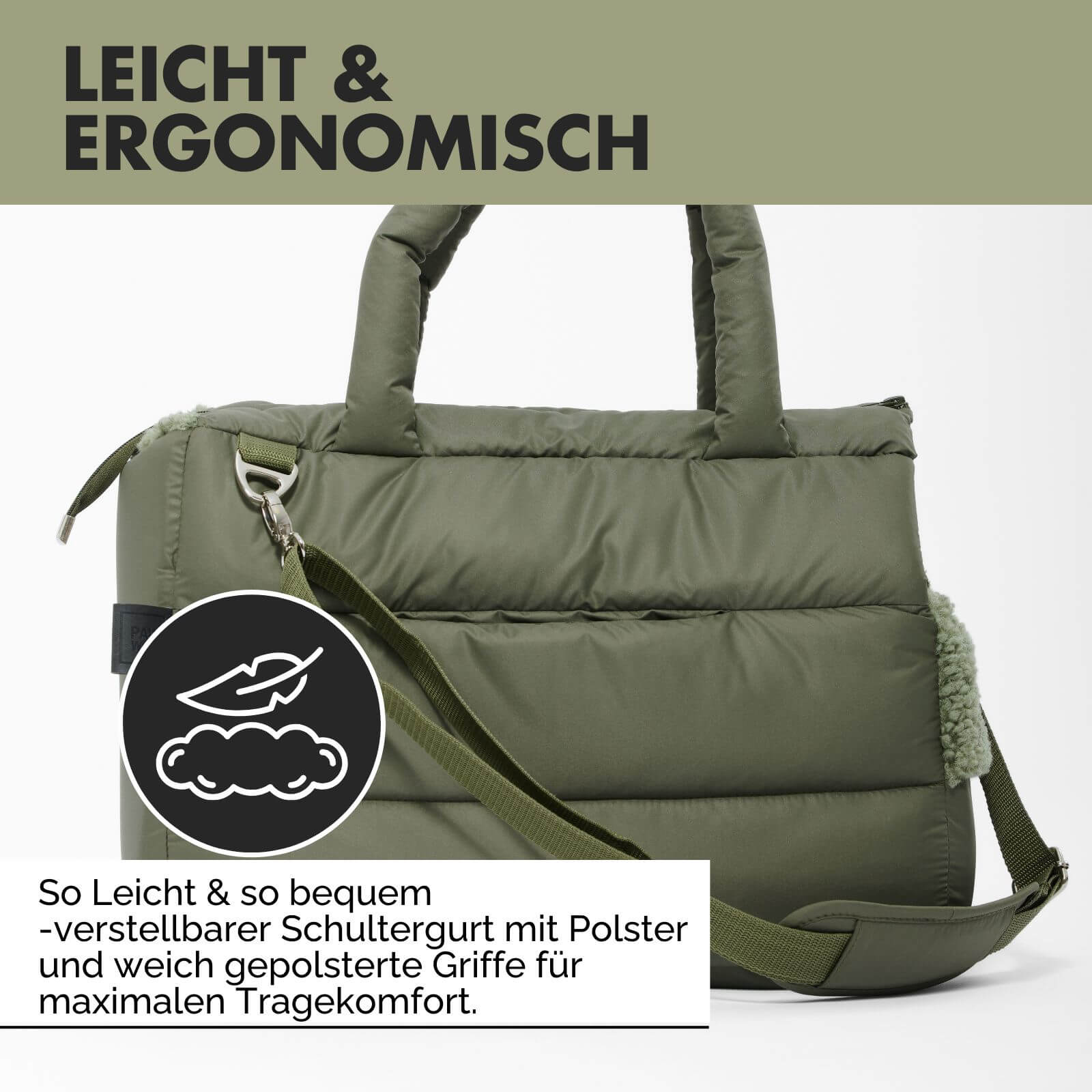 Hundetragetasche SARA Olive
