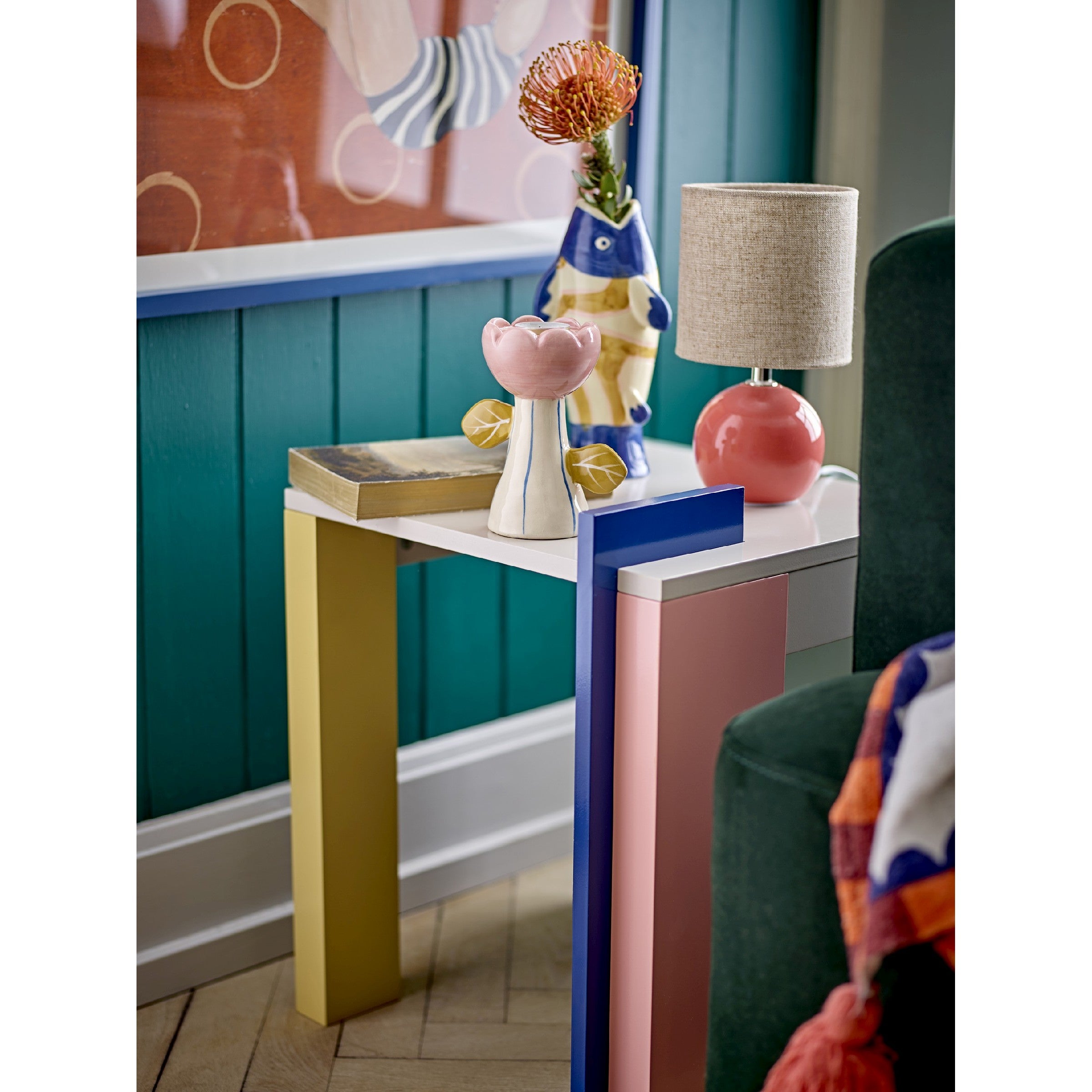 Bloomingville Florita Kerzen-/Teelichthalter 2er Set aus Steingut