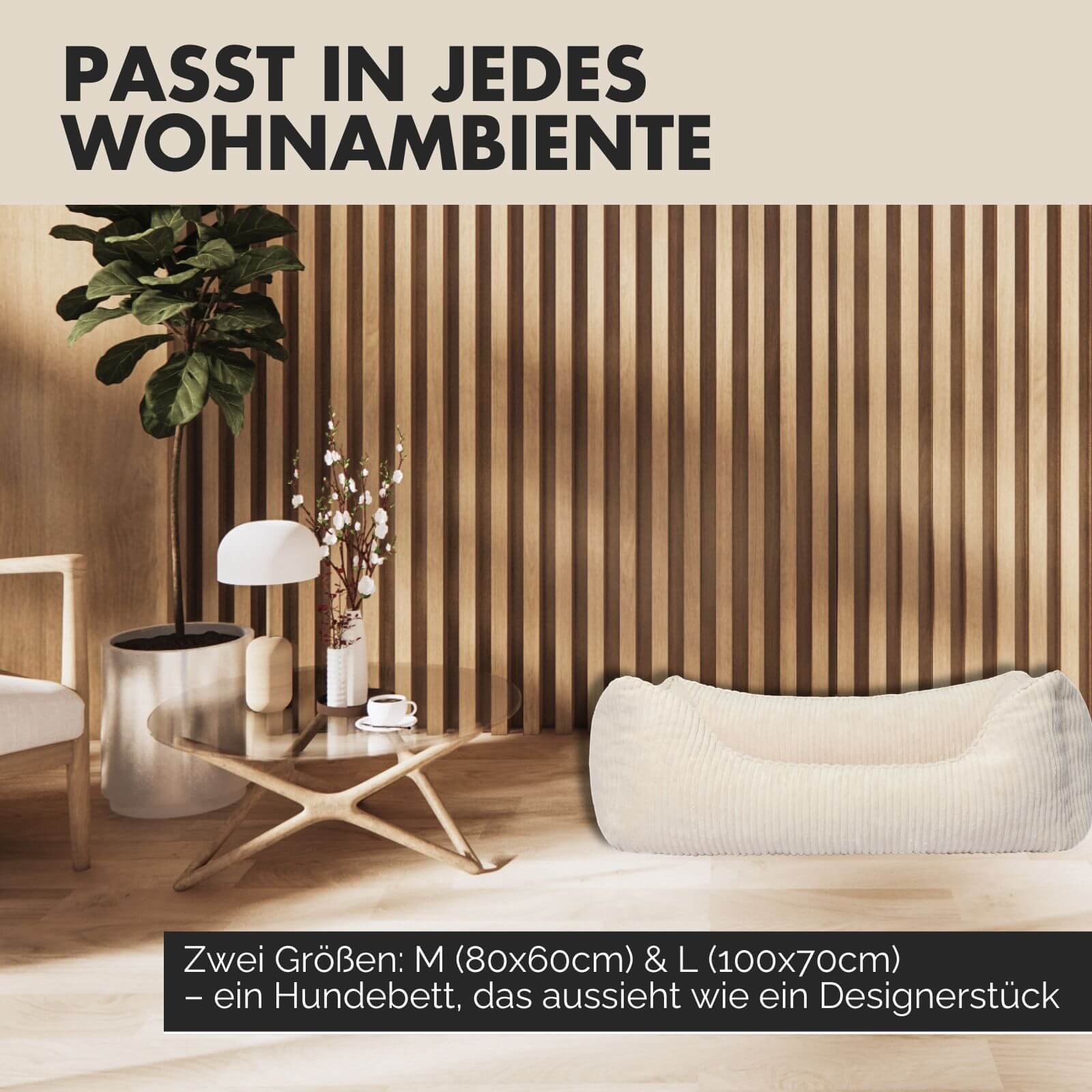 Hundebett ANTON Cord Beige