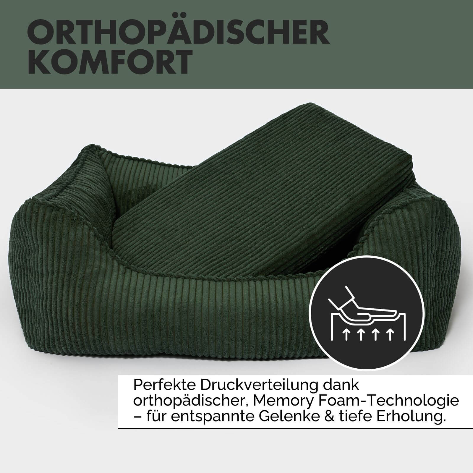 Hundebett ANTON Cord Olive