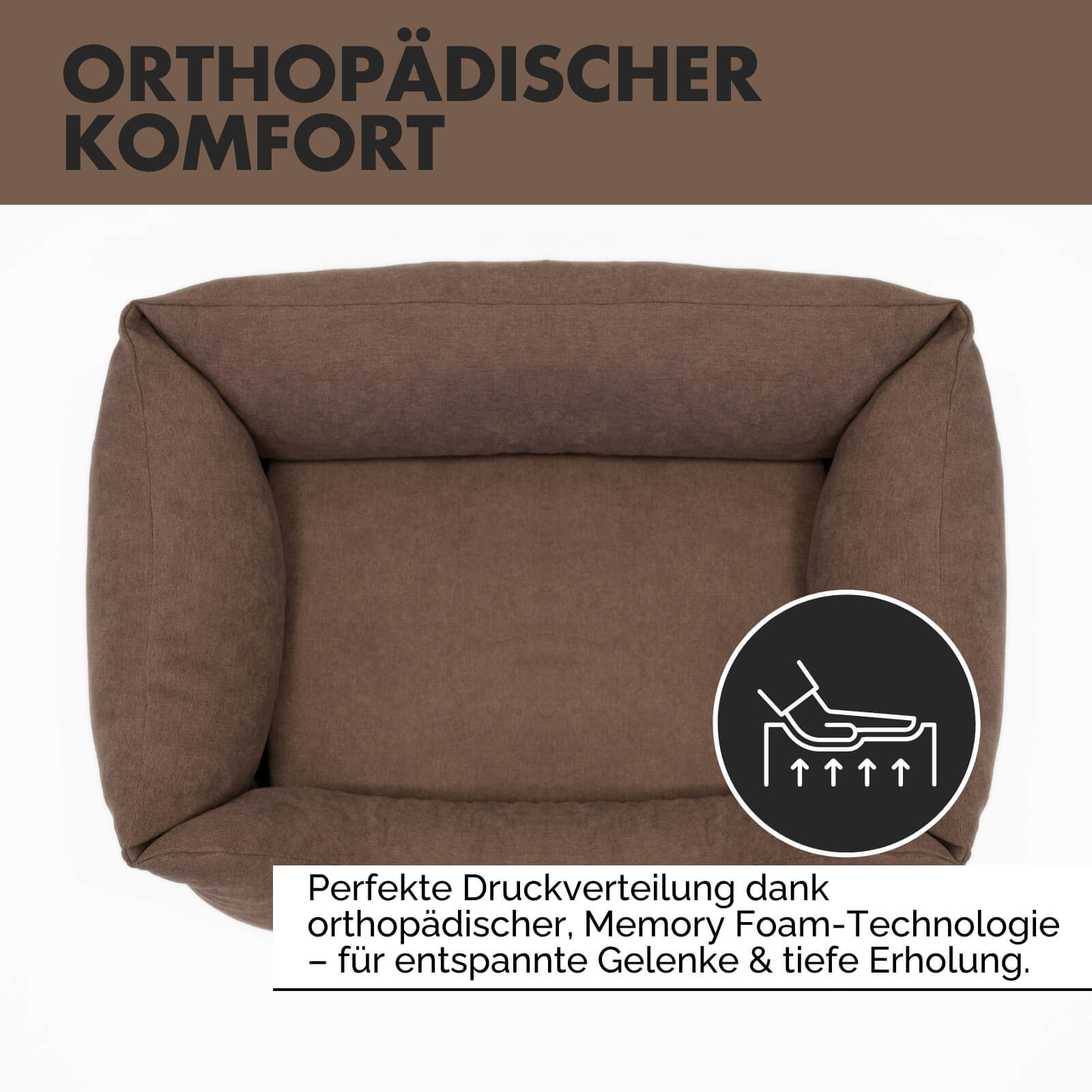 Hundebett EMMA Braun