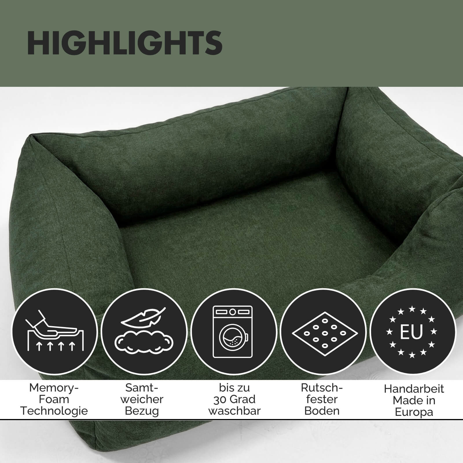 Hundebett EMMA Olive